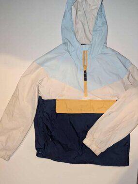 Cat & Jack Colorblock Windbreaker Jacket – Kids Medium (8) – Hooded Pullover